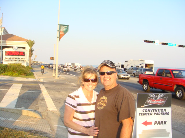 Carmen Babin watching all the bikes on the seawall